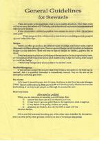 Guidelines for Stewards